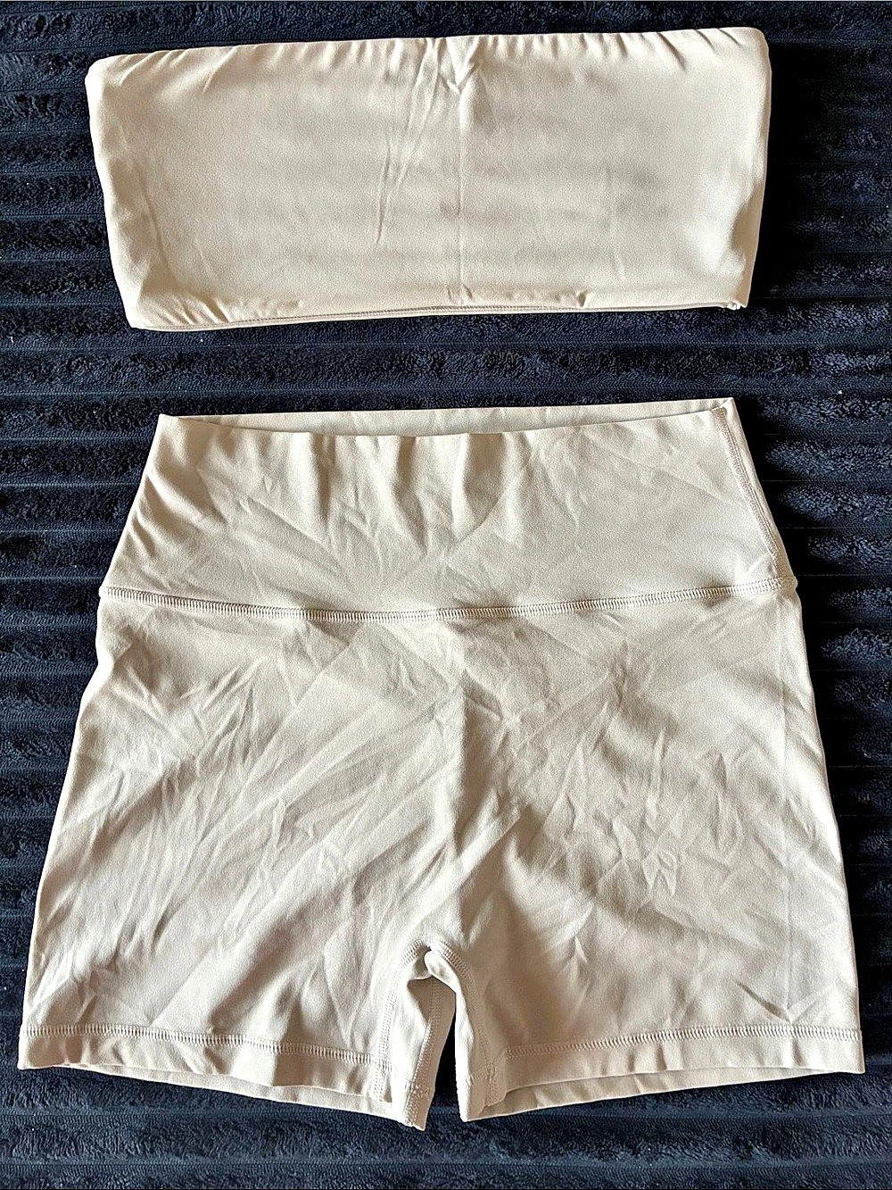 Pecheebum Cream Shaping Shorts Set Like New